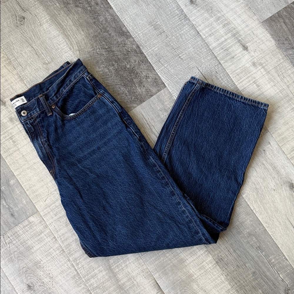 Abercrombie & Fitch the loose high-rise jeans size 32 in Deep Blue - Picture 7 of 7